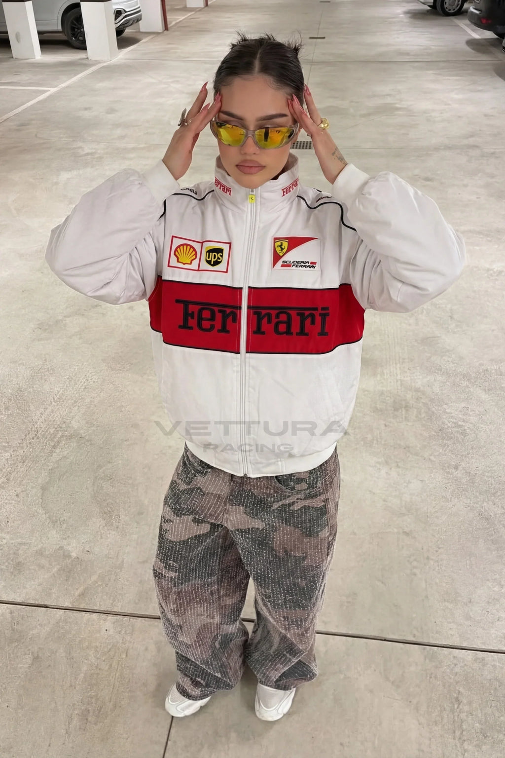 Ferrari F1 Vintage Racing Jacket - White Edition – Ready to Ship