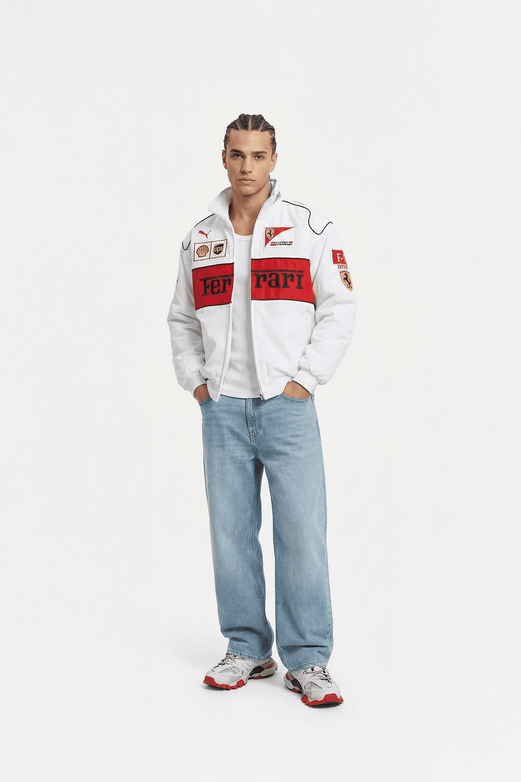 Ferrari F1 Vintage Racing Jacket - White Edition