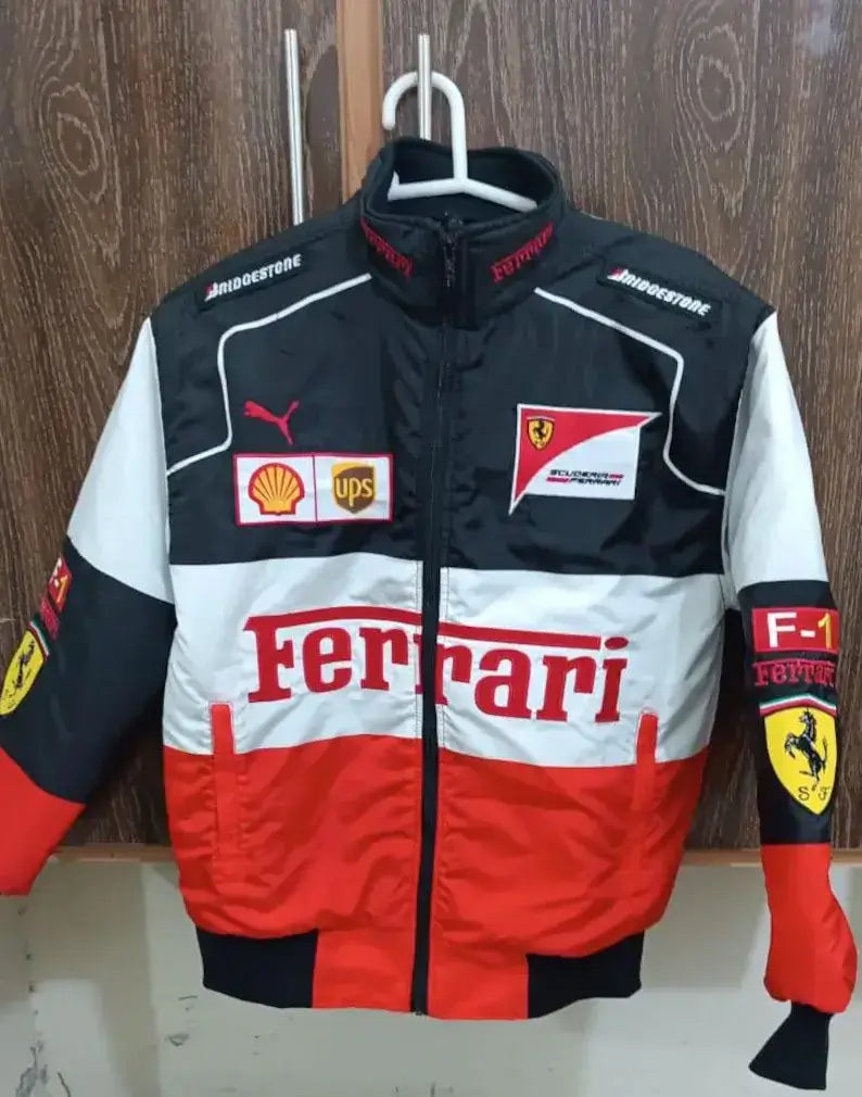 Ferrari Formula 1 Racing Polyester Biker Streetwear Jacket