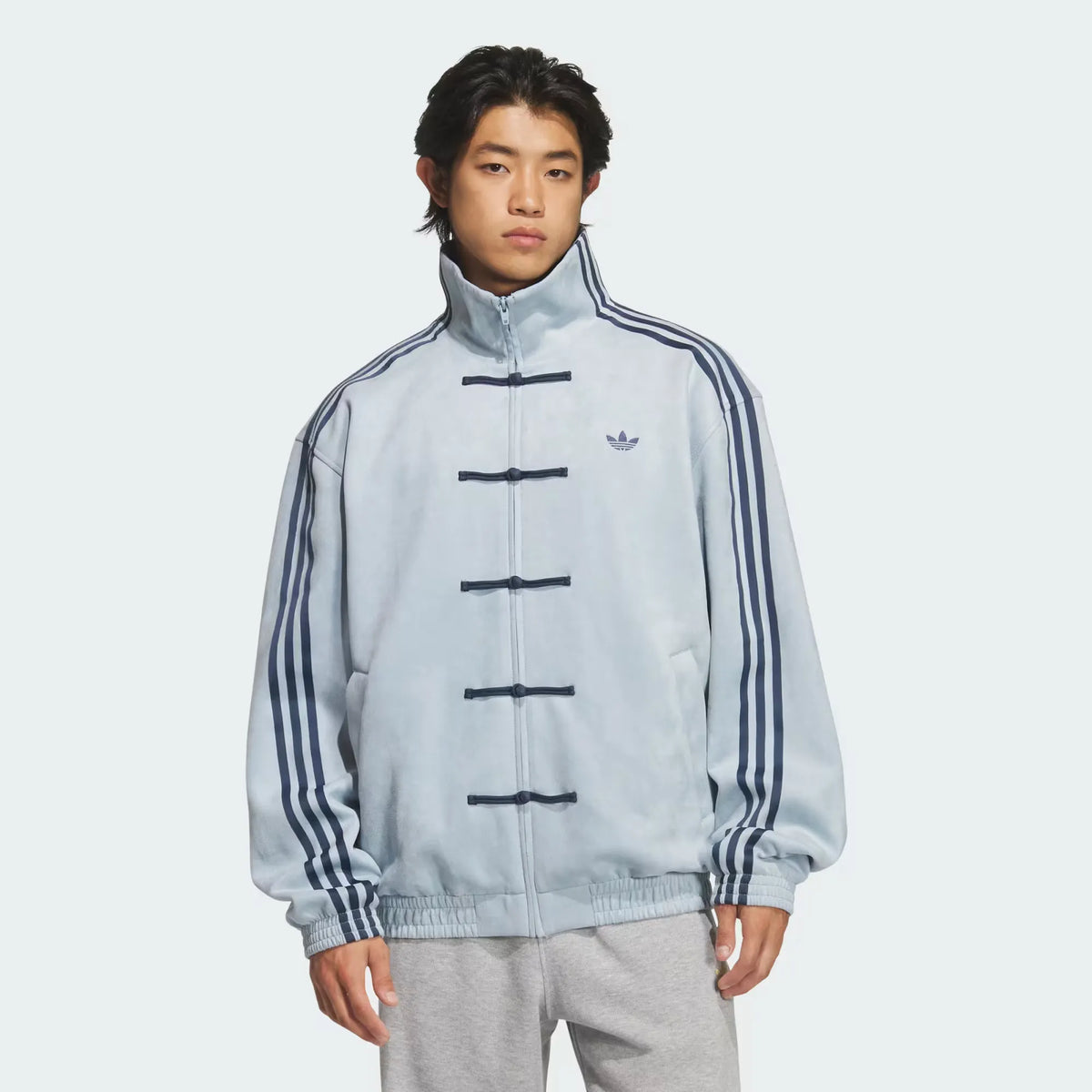 Adidas Chinese New Year (CNY) Knot Jacket | Sky Blue Mandarin Collar Track Jacket
