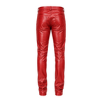 Slim Fit Shiny Leather Pants