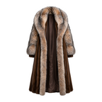 Full Skin Mink Trench Coat with Fox Fur