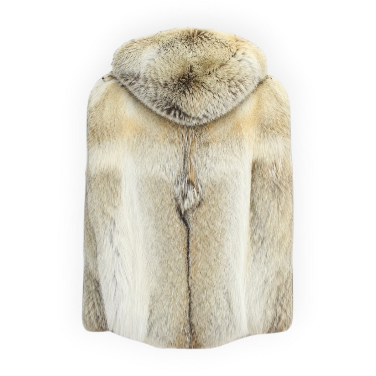 Coyote Vest with Fur Hood