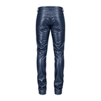 Slim Fit Shiny Leather Pants