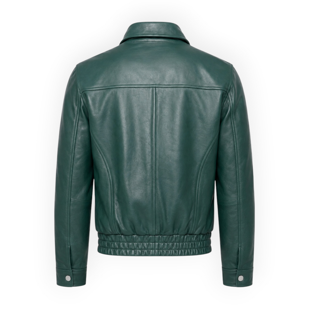 Classic Leather Bomber Jacket
