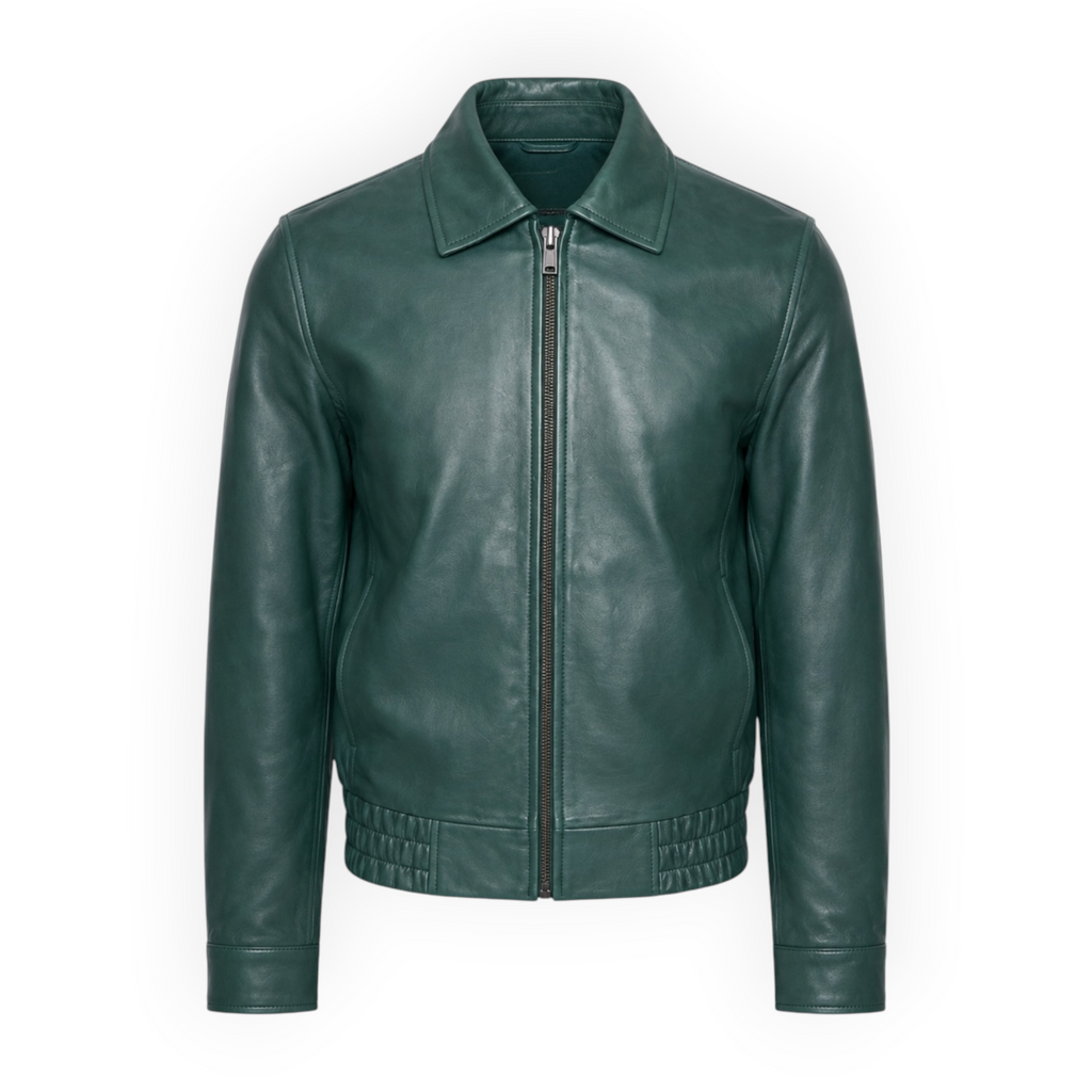 Classic Leather Bomber Jacket