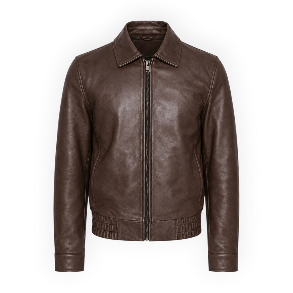 Classic Leather Bomber Jacket