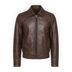 Classic Leather Bomber Jacket