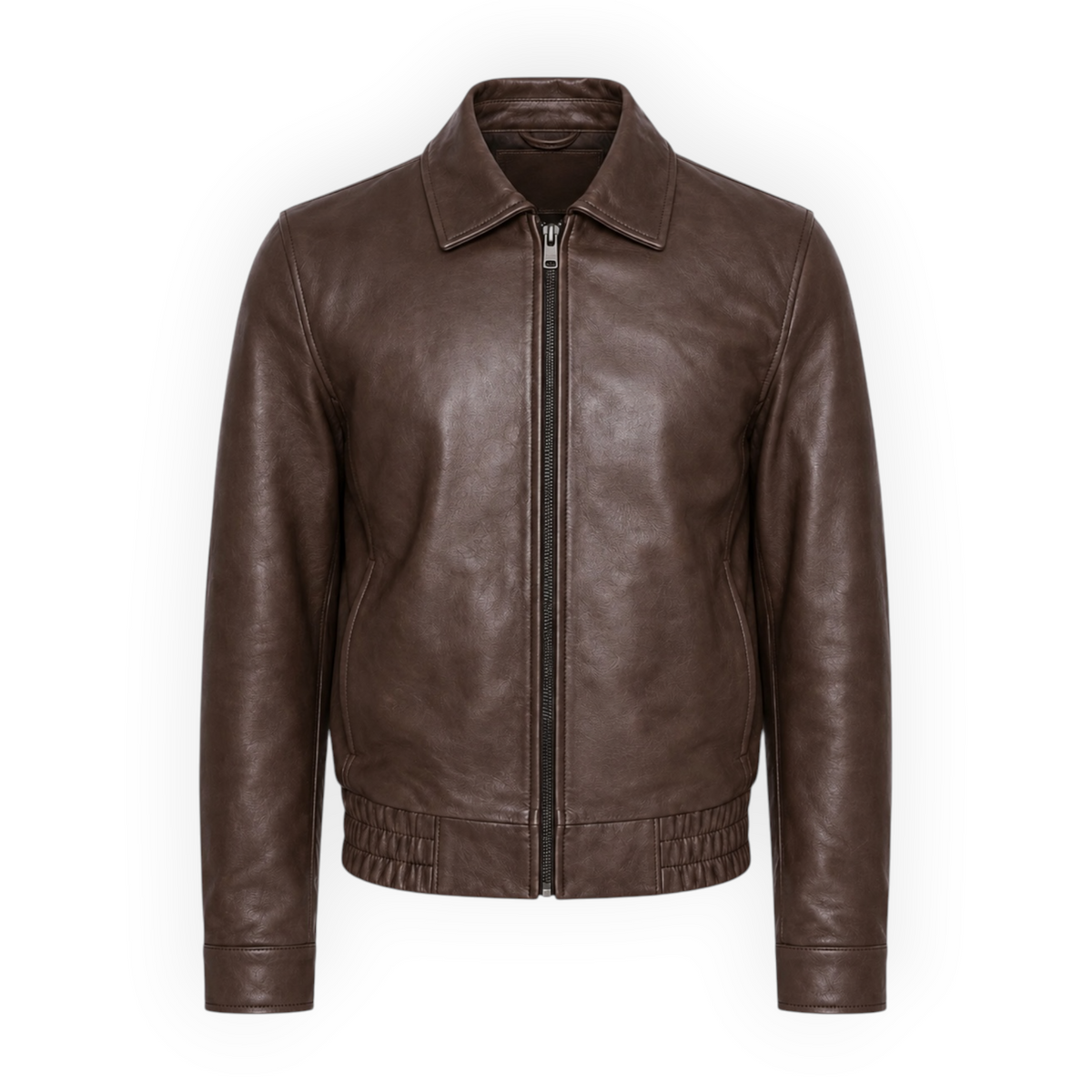 Classic Leather Bomber Jacket