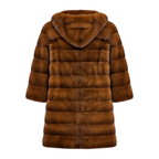 7/8 Coat with Hood and Belt