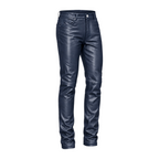 Slim Fit Shiny Leather Pants
