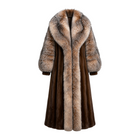 Full Skin Mink Trench Coat with Fox Fur