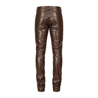 Slim Fit Shiny Leather Pants