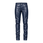 Slim Fit Shiny Leather Pants