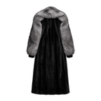Full Skin Mink Trench Coat with Fox Fur