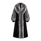 Full Skin Mink Trench Coat with Fox Fur