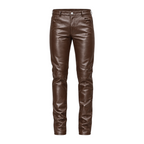 Slim Fit Shiny Leather Pants