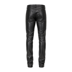 Slim Fit Shiny Leather Pants