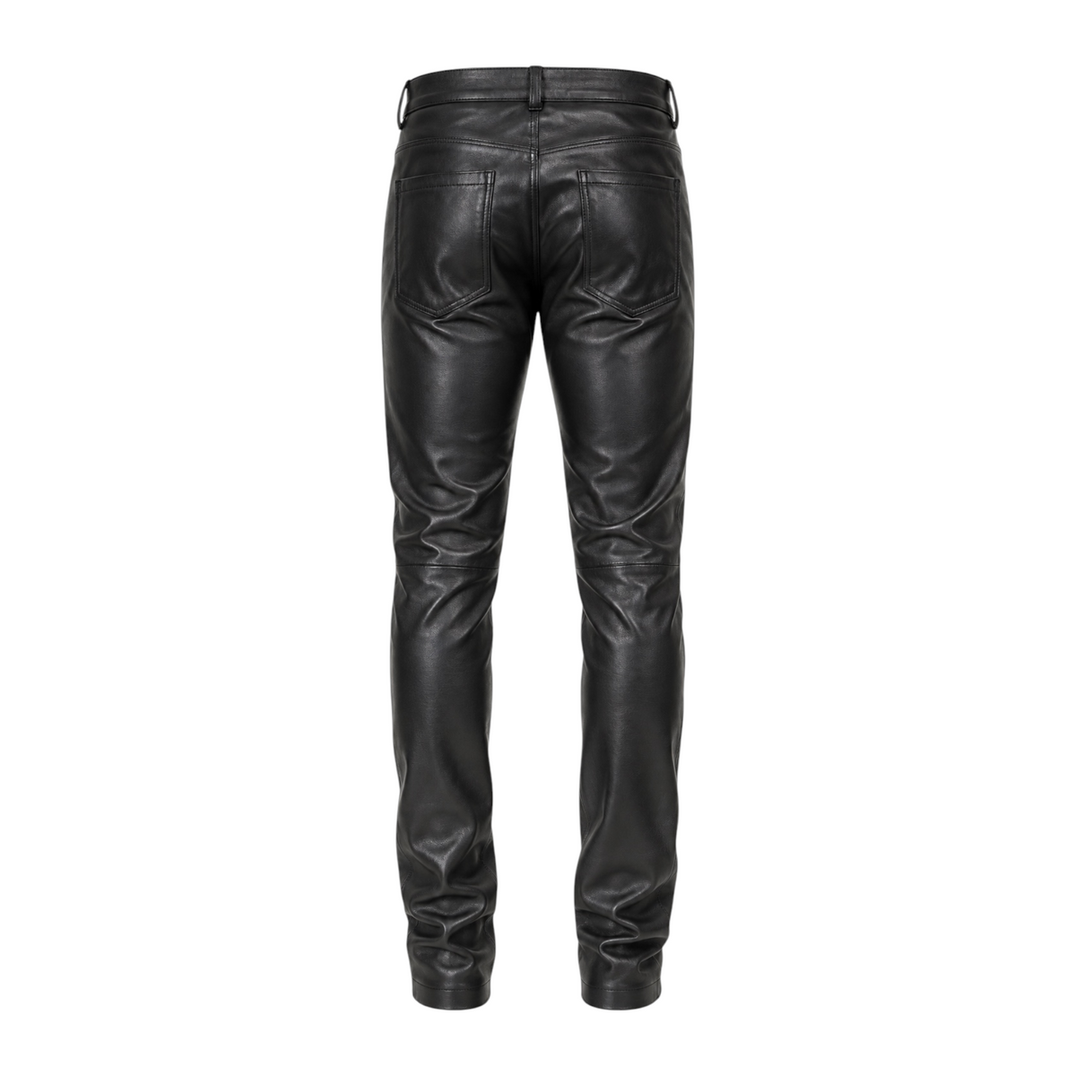 Slim Fit Shiny Leather Pants