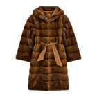 7/8 Coat with Hood and Belt
