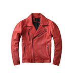 Red Brando Jacket Mens Cow Leather Jacket
