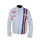 Steve McQueen's Le Mans White Leather Jacket for Men