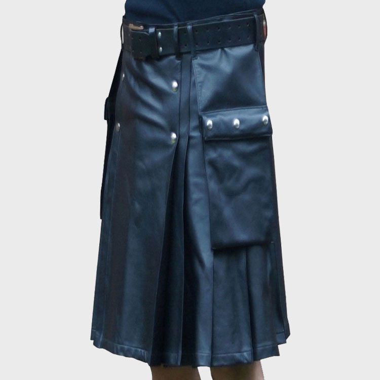 GENTLEMEN LEATHER KILT FOR MEN