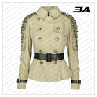 Golden Studded Trench Jacket