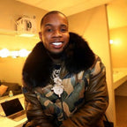 Goose Country Camo Leather V-Bomber Jacket with Fox Fur