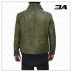 Moffit Green Real Leather Jacket