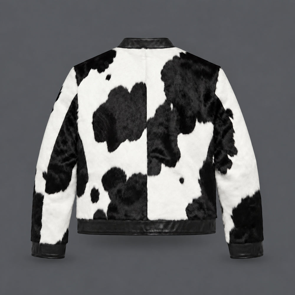Men’s Hair-On Cowhide Cafe Racer Jacket