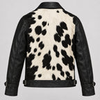 Men’s Black & White Hair-On Cowhide Ranch Jacket