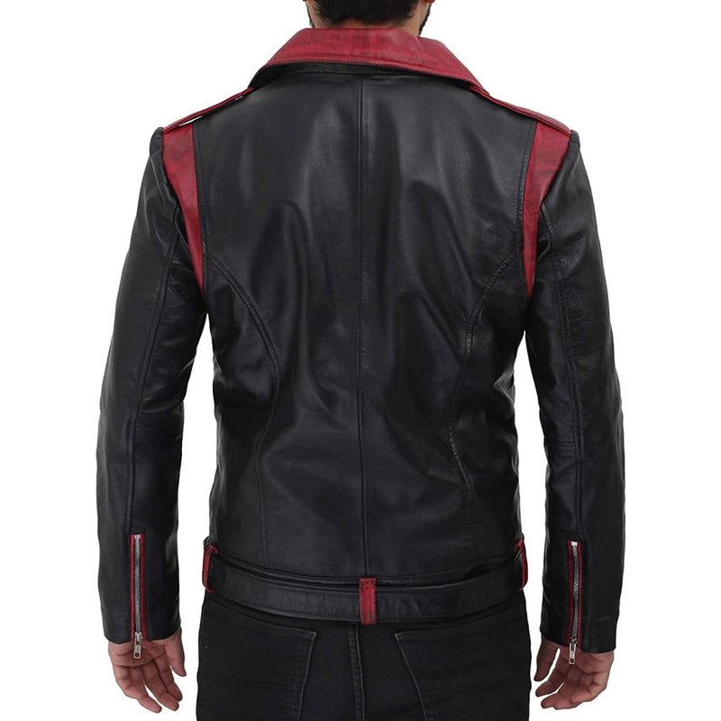 Red Black Devil Leather Jacket