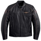 Harley Davidson Asylum Black Leather Biker Jacket