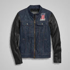 Harley-Davidson 7 Star Denim Jacket with Premium Leather Sleeves