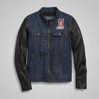 Harley-Davidson 7 Star Denim Jacket with Premium Leather Sleeves