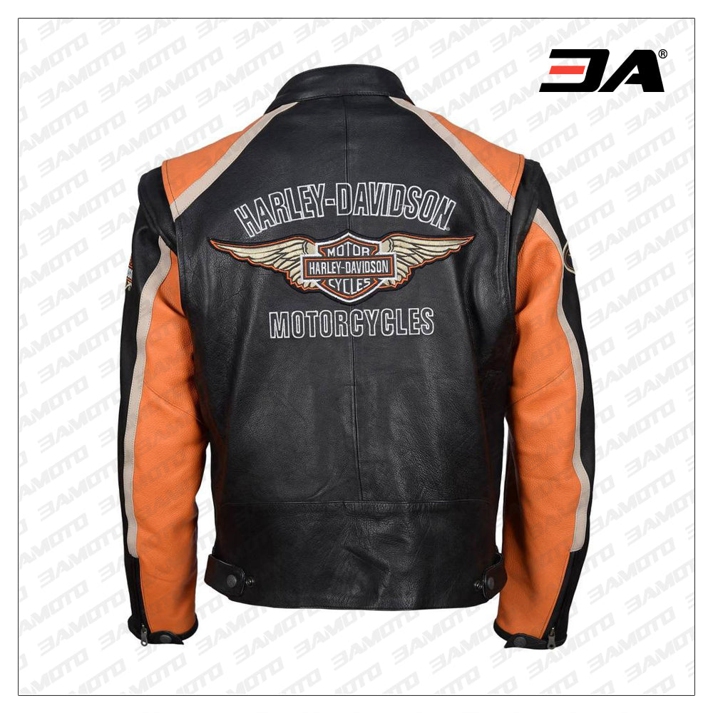Harley Davidson Classic Cruiser Motorbike Leather Jacket