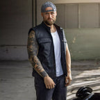 Men's Harley-Davidson Foster Matte Buffalo Leather Vest