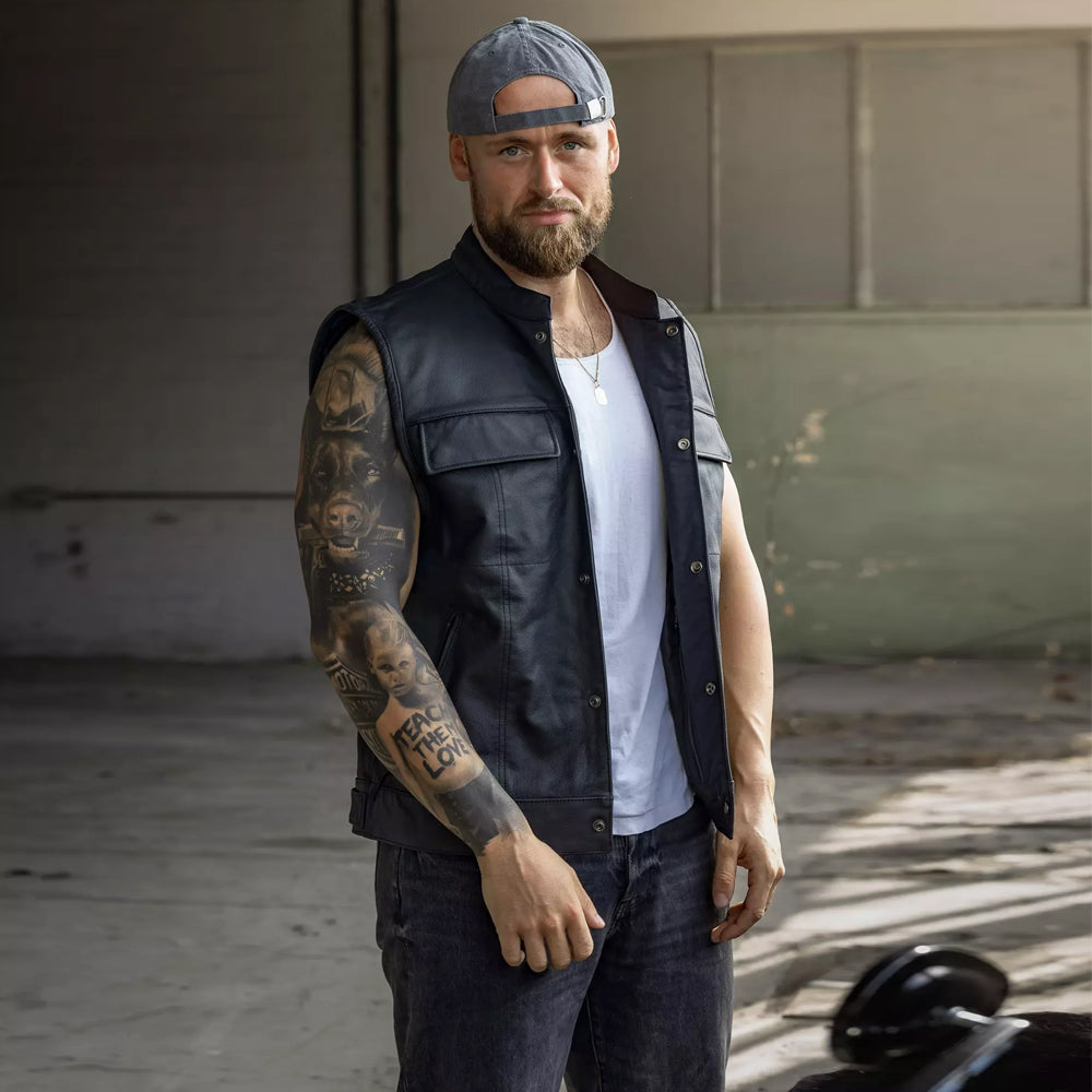Men's Harley-Davidson Foster Matte Buffalo Leather Vest