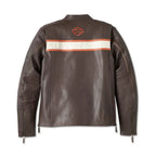 Men’s Harley-Davidson Cafe Racer Cowhide Leather Jacket – Vintage Brown Riding Coat