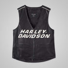 Men's Harley Davidson Leather Vest in Black