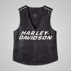 Men's Harley Davidson Leather Vest in Black