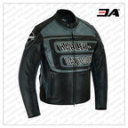 Harley Davidson Men's Marker Black & Gray Leather Jacket
