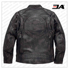 Harley Davidson Men’s Dauntless Convertible Motorcycle Leather Jacket