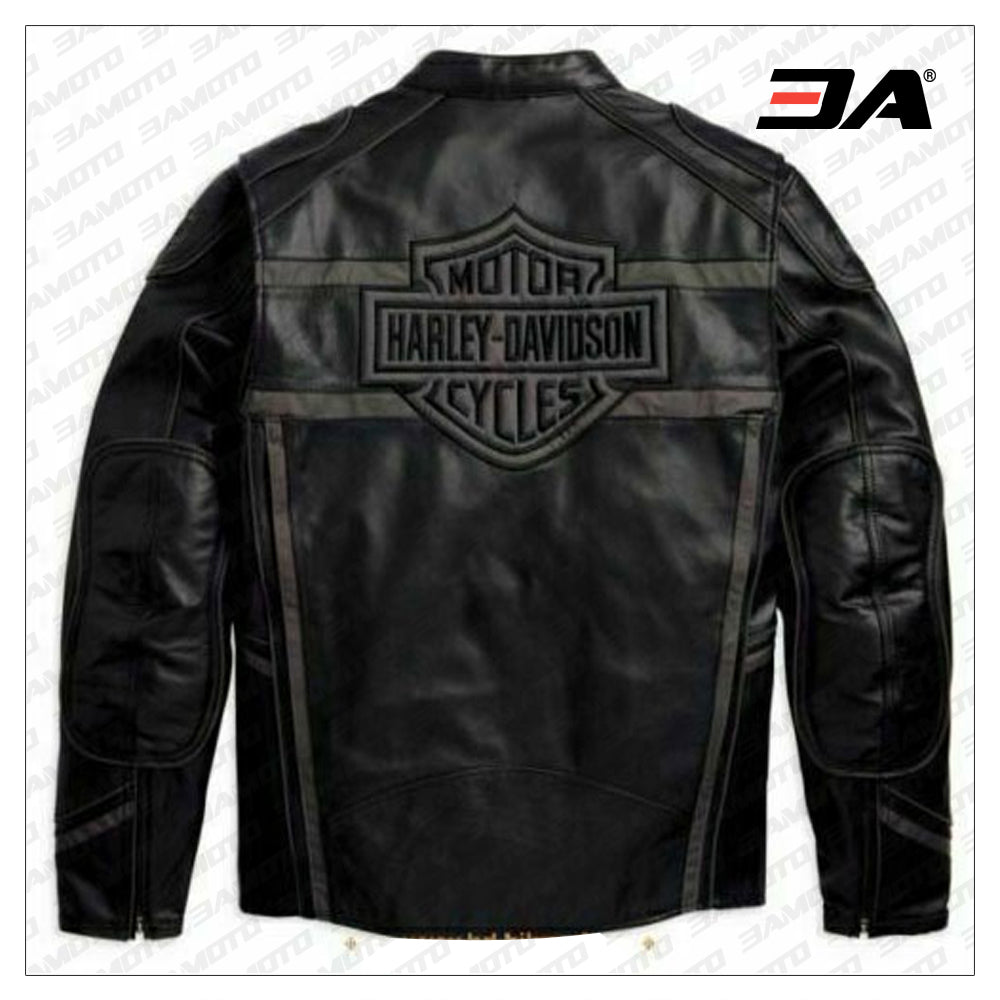 Harley Davidson Men’s Luminator 360 Black Leather Jacket
