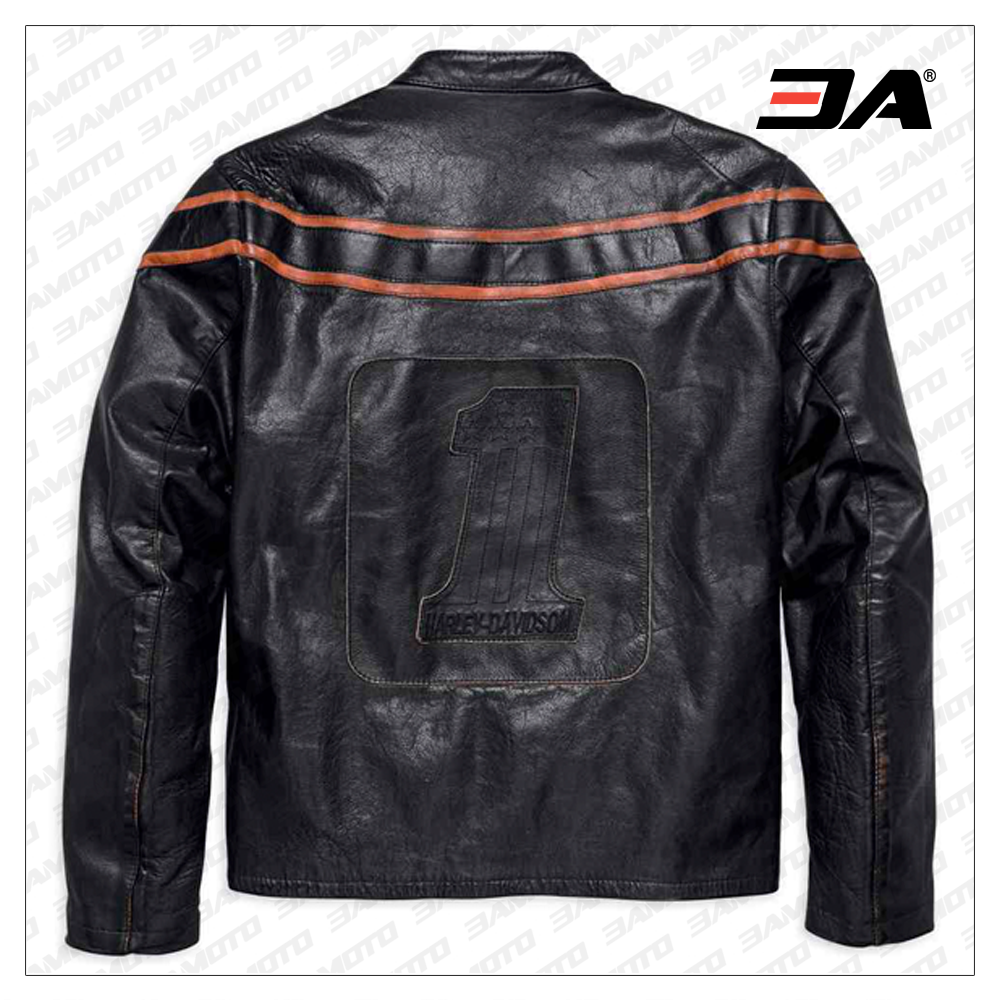 Harley Davidson Motorcycle Double Ton Slim Fit Leather Jacket