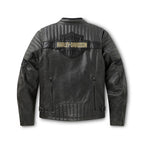 Men’s Harley-Davidson Passing Link III Distressed Leather Riding Jacket – Armor Protected Biker Coat