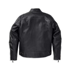 Men’s Harley-Davidson Racing Limited Edition Leather Riding Jacket – Premium Black & White Biker Coat