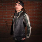 Men's Harley-Davidson Tradition II Black Side-Lace Leather Vest