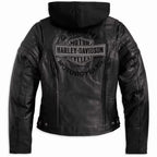 Harley-Davidson Women's Miss Enthusiast Triple Vent Leather Jacket Black